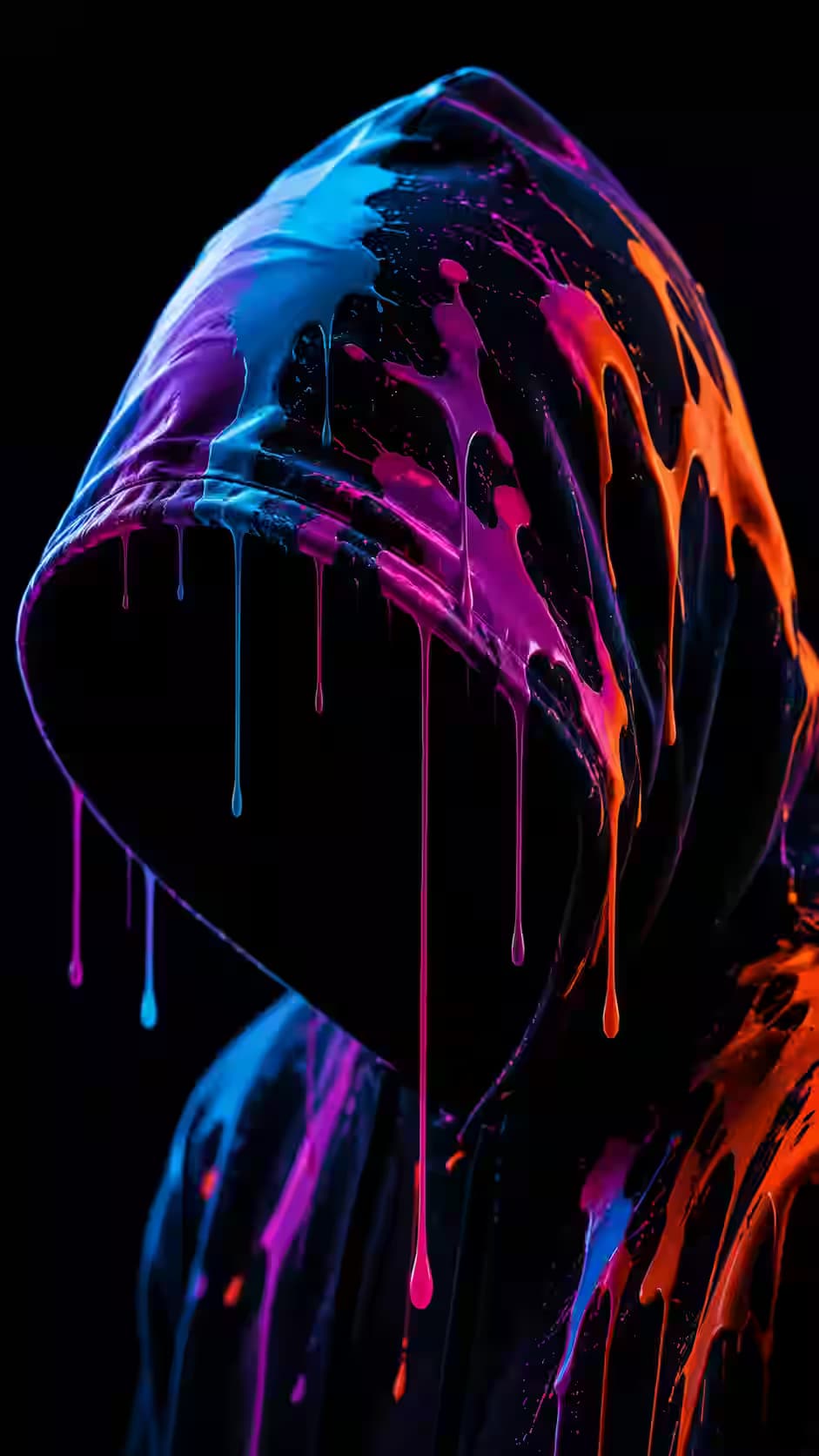 Color Never Stays Still, Drip Wallpaper 4K, Dark iPhone Wallpaper