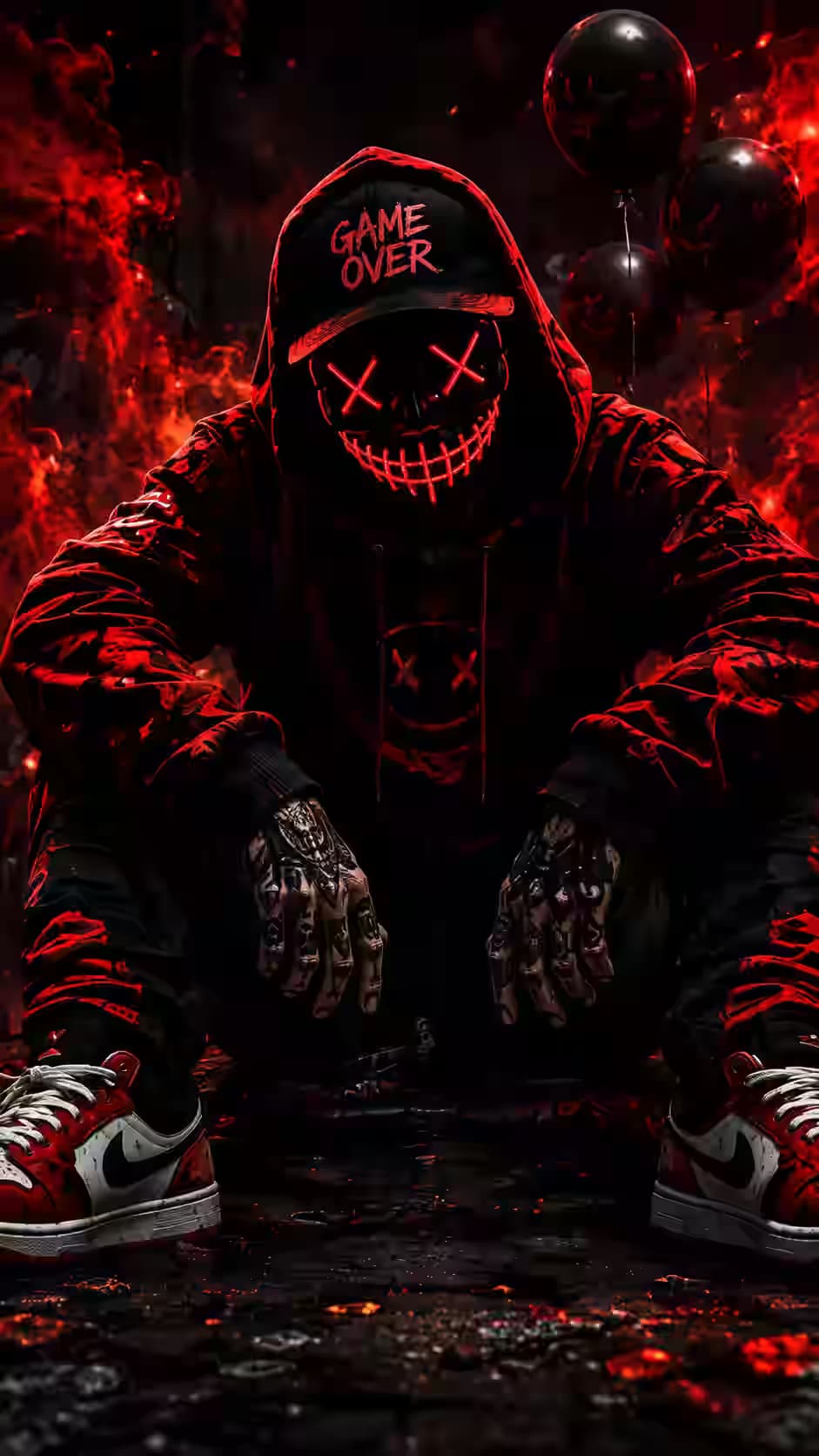He Lost One Match in Ranked - Masked Gamer Streetwear Wallpaper 4K, Dark Aesthetic, AMOLED Background — dark Android wallpaper HD