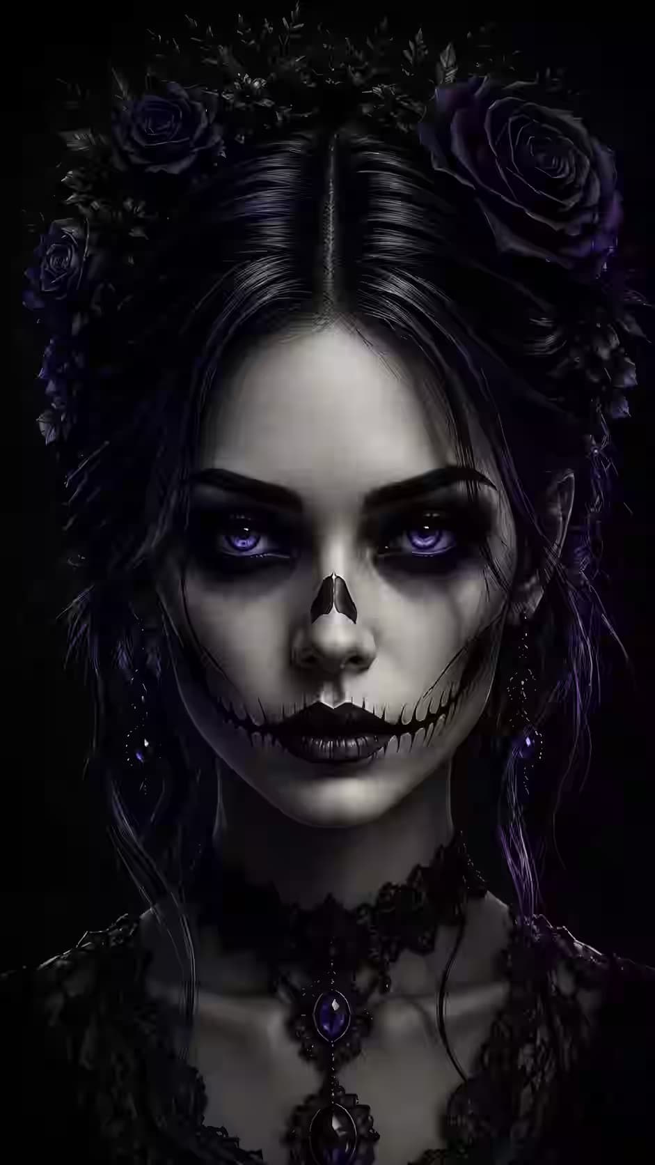 She Never Looks Away — dark Android wallpaper HD
