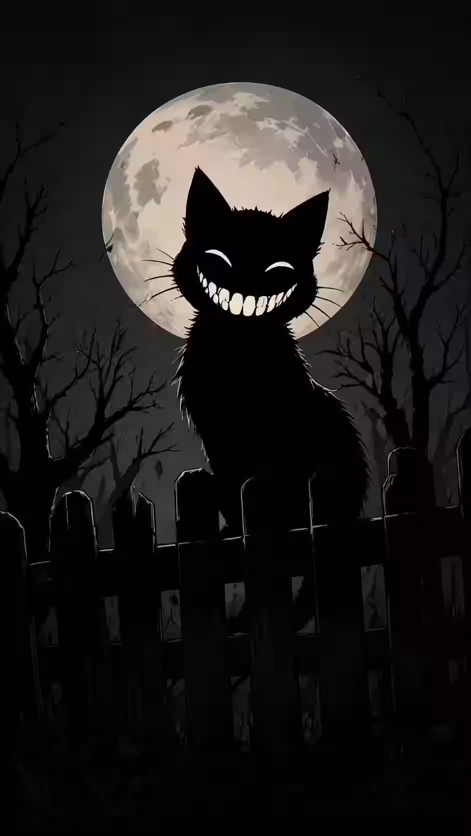 The Cheshire Shadow - Dark Aesthetic Wallpaper For Android — dark Android wallpaper HD