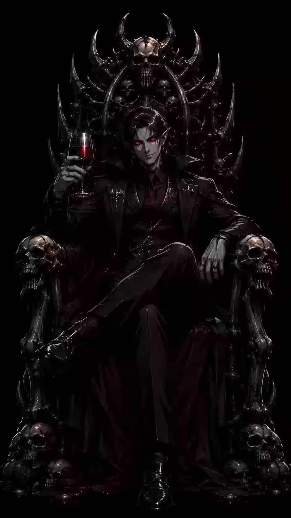 The Last Toast - Gothic Vampire Lord AMOLED Wallpaper 4K — dark Android wallpaper HD