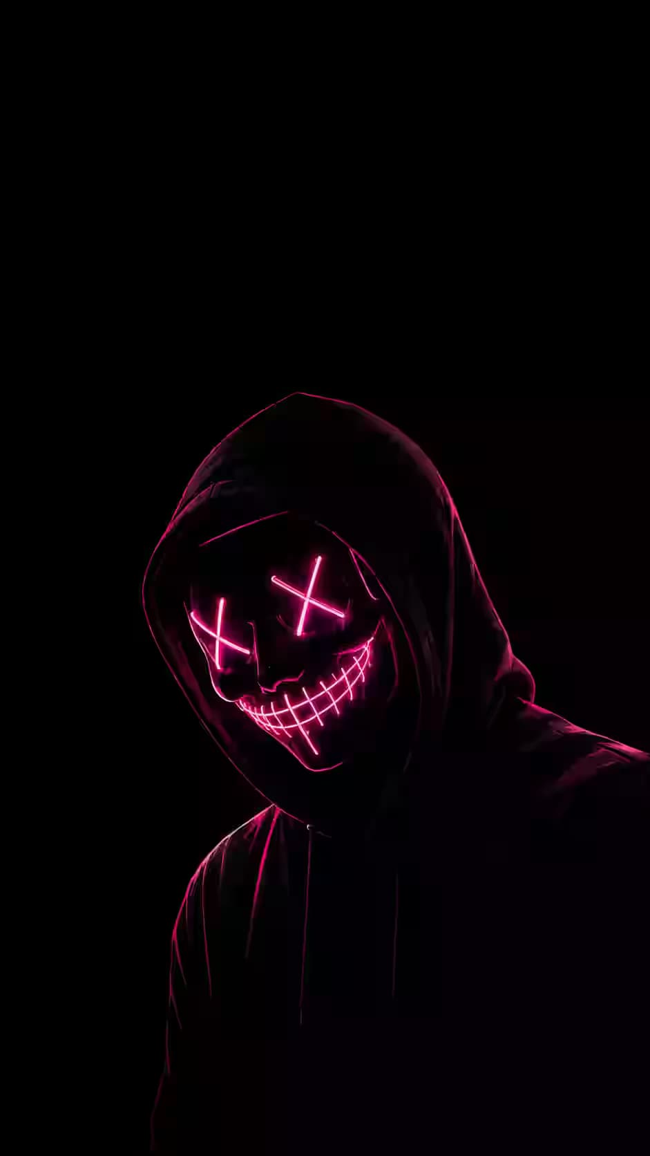Neon Mask Horror Aesthetic — new dark iPhone wallpaper HD