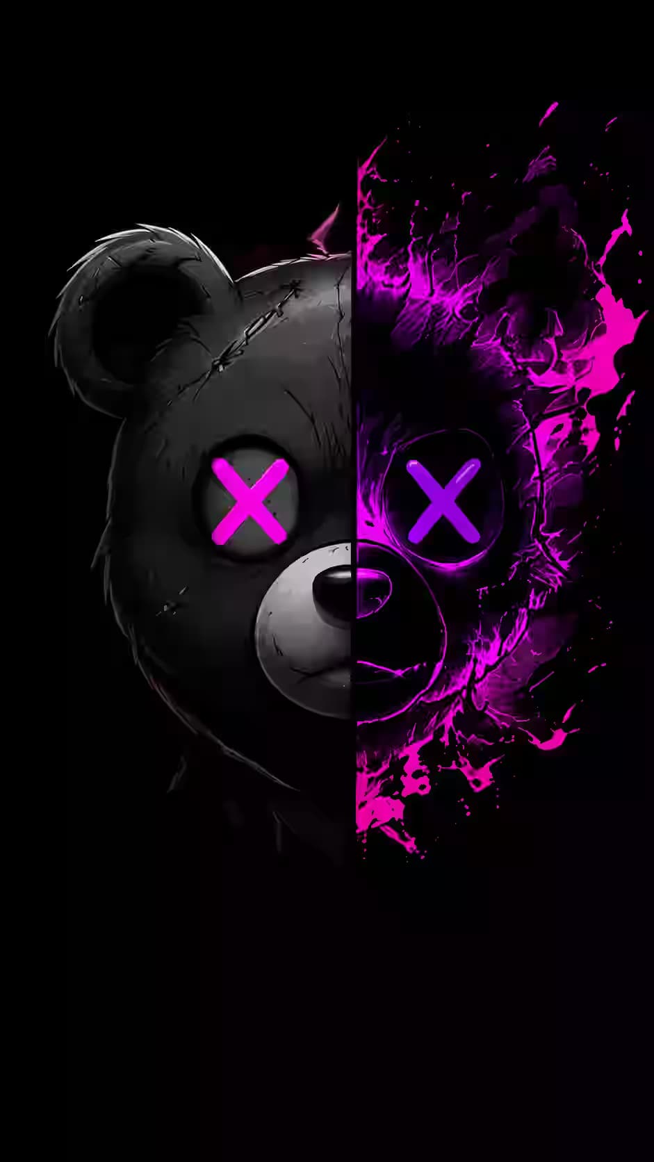 Neon Haunted Teddy Bear