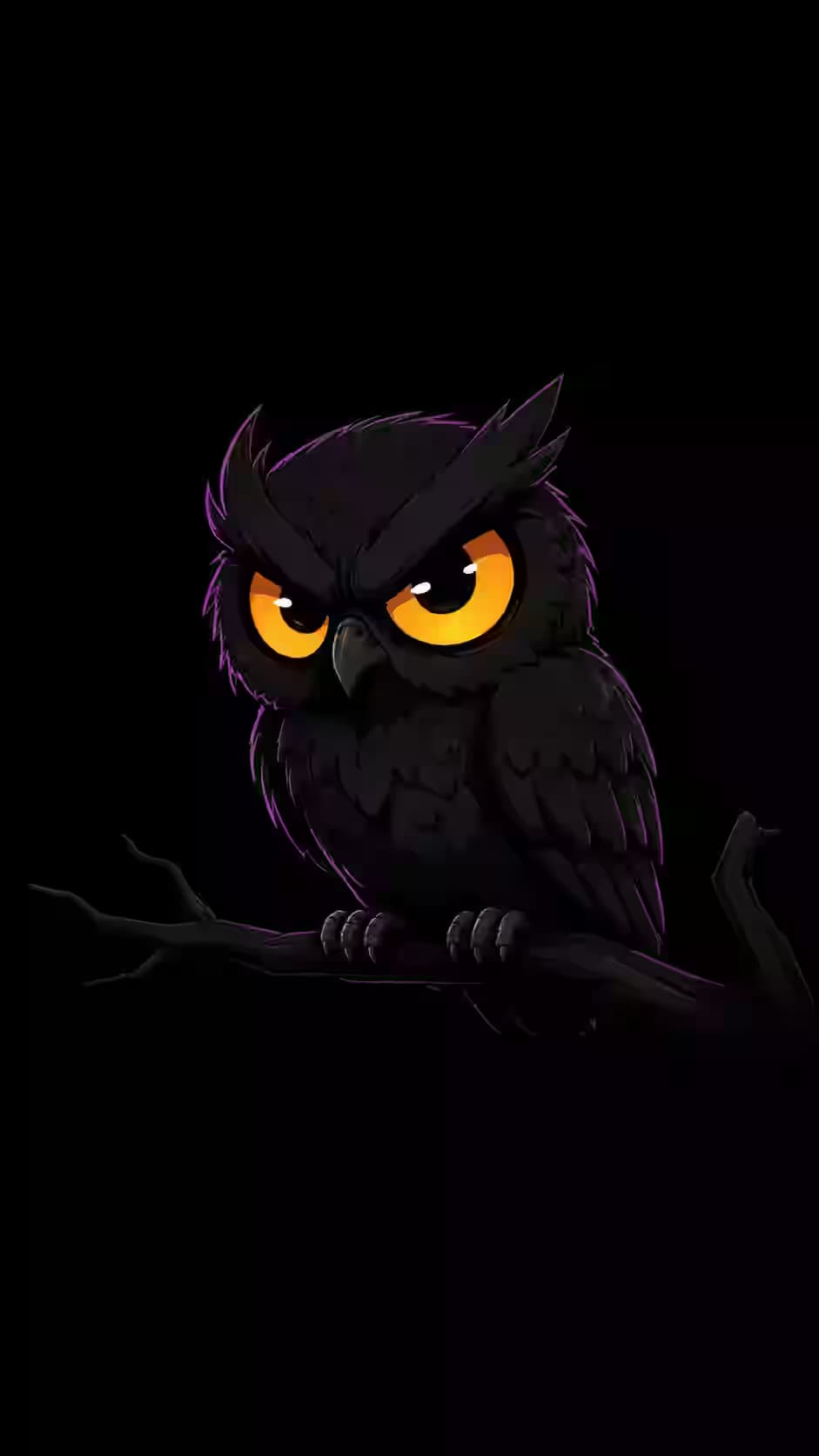 The Silent Observer - Gothic Owl Wallpaper Android — dark Android wallpaper HD